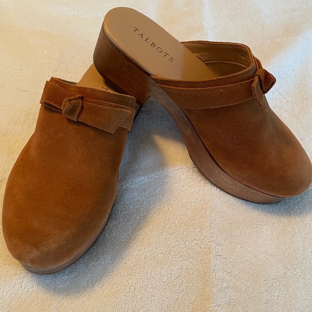 Talbots Brown Mules Comfortable Slip-On Shoes